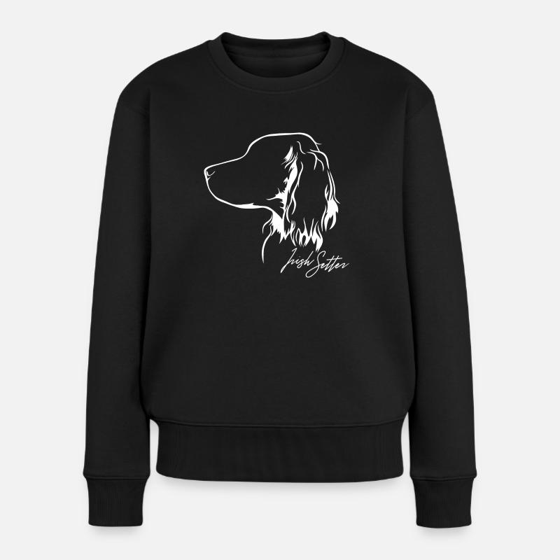 IRISH SETTER Profil Hunde Hund Wilsigns - Frauen Premium Bio Pullover - Schwarz
