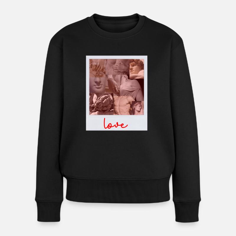 Liebe Paar - Frauen Premium Bio Pullover - Schwarz