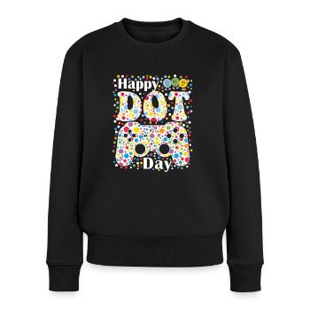 Happy Dot Day Gamer - Frauen Premium Bio Pullover - Schwarz - Vorne - Julia (174cm)