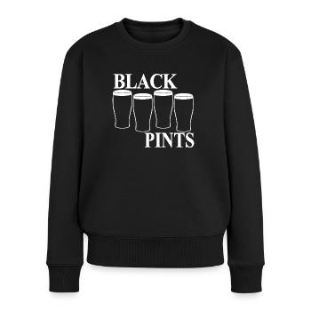 Black Pints - Frauen Premium Bio Pullover - Schwarz - Vorne - Julia (174cm)