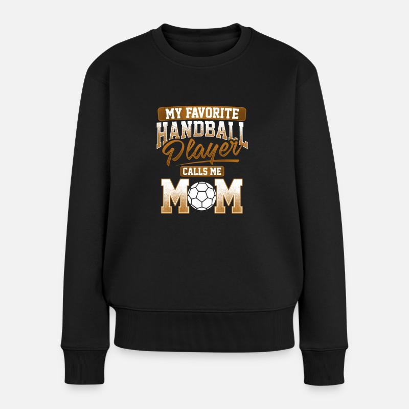 Les joueurs de handball Mama cadeaux - Pull Premium bio Femme - noir