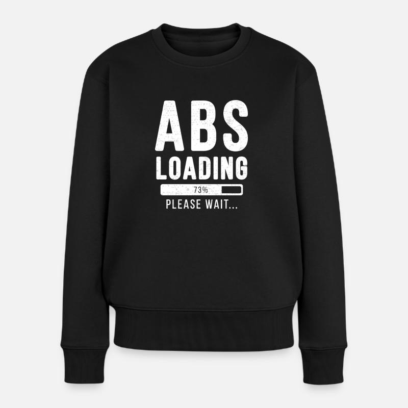Abs loading ... Please wait! - muscle shirt - Women's Premium Organic Jumper - black