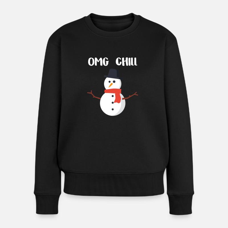 OMG Chill cadeau pour Chill People - Pull Premium bio Femme - noir