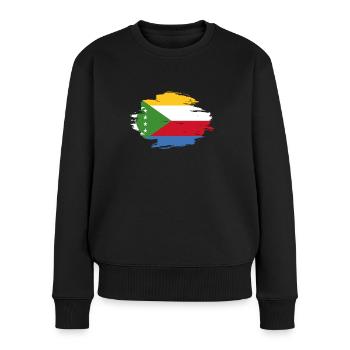heimat flagge liebe herkunft Komoren png - Frauen Premium Bio Pullover - Schwarz - Vorne - Julia (174cm)