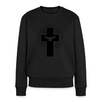 traverser l'esprit saint - Pull Premium bio Femme - noir - Devant - Julia (174cm)