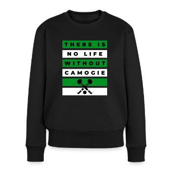 There is no life without camogie - Women's Premium Organic Jumper - black - Front - Julia (174cm)