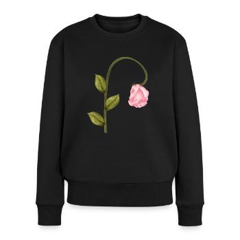 Rose - Pull Premium bio Femme - noir - Devant - Julia (174cm)