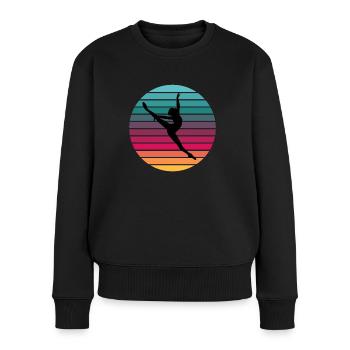 sunset ballett 8 - Frauen Premium Bio Pullover - Schwarz - Vorne - Julia (174cm)