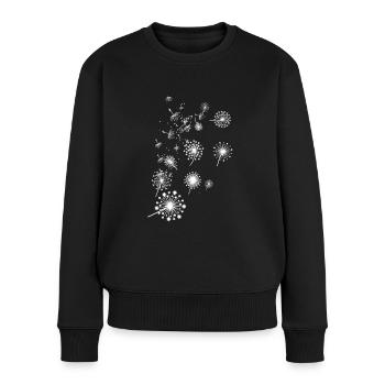 Dandelion,,Flower,White, Stars - Women's Premium Organic Jumper - black - Front - Julia (174cm)