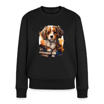 Beagle - Pull Premium bio Femme - noir - Devant - Julia (174cm)