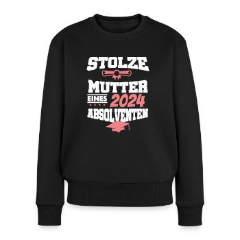 Absolvent Student Sponsion Graduate stolze Mutter - Frauen Premium Bio Pullover - Schwarz - Vorne - Julia (174cm)