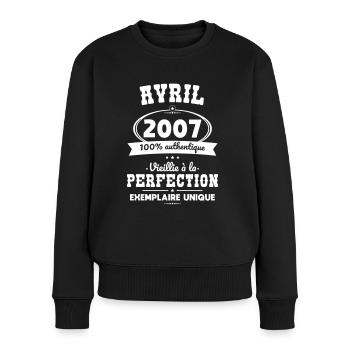 18th Birthday - April 2007 Perfection - Women's Premium Organic Jumper - black - Front - Julia (174cm)