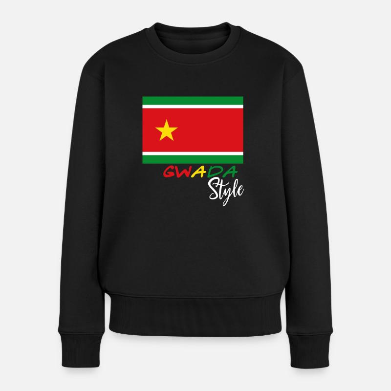Gwada Style Drapeau Guadeloupe - Pull Premium bio Femme - noir