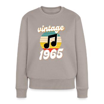 born 1965 vintage 65 gift idea birthday - Women's Premium Organic Jumper - taupe - Front - Julia (174cm)