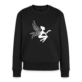 Fee - Frauen Premium Bio Pullover - Schwarz - Vorne - Julia (174cm)