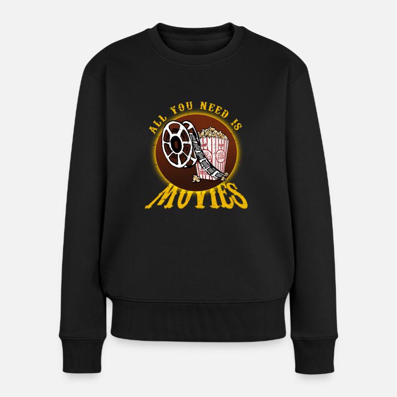 Filme Fan - Frauen Premium Bio Pullover - Schwarz