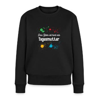 Tagesmutter Betreuerin Tagesmama Kita Erzieherin - Frauen Premium Bio Pullover - Schwarz - Vorne - Julia (174cm)