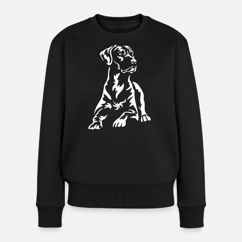 Rhodesian Ridgeback "Black Edition" - Frauen Premium Bio Pullover - Schwarz