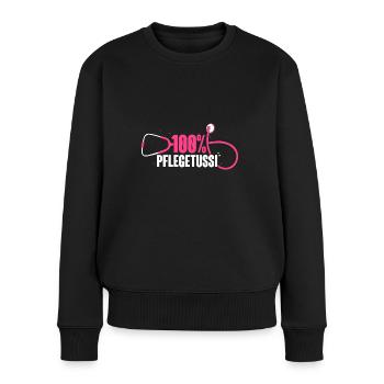 Altenpflegerin Pflegetussi Pflegerin Geschenkidee - Frauen Premium Bio Pullover - Schwarz - Vorne - Julia (174cm)