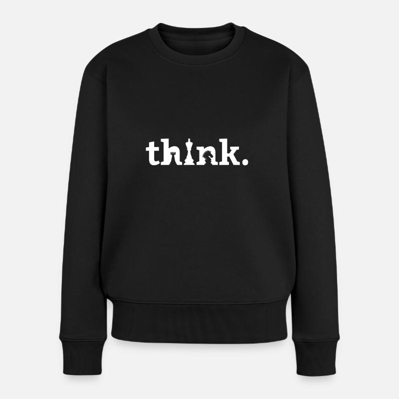Think Geschenk Sport Schachmeister Denksport - Frauen Premium Bio Pullover - Schwarz