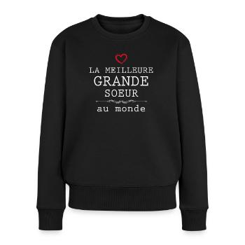 La Meilleure Qui Existe C'est ma Grande Soeur - Pull Premium bio Femme - noir - Devant - Julia (174cm)