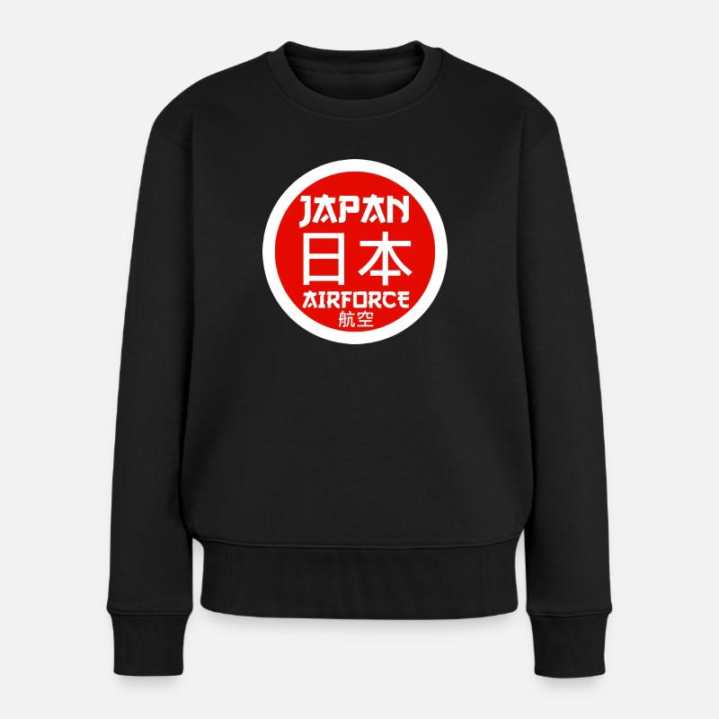 Japan Airforce - Frauen Premium Bio Pullover - Schwarz