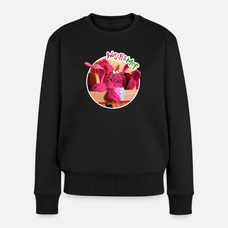 Käsefüße-Krake - Frauen Premium Bio Pullover - Schwarz
