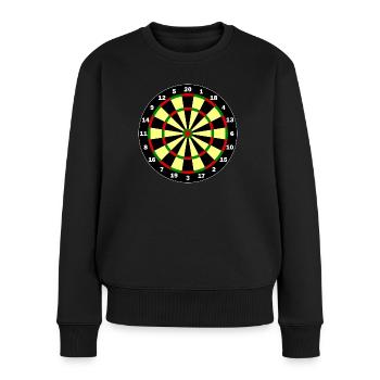 Dartboard Template - Dart Player - Women's Premium Organic Jumper - black - Front - Julia (174cm)
