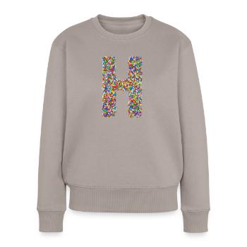 H - Frauen Premium Bio Pullover - Taupe - Vorne - Julia (174cm)