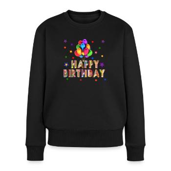Birthday Happy Birthday Surprise gift idea - Women's Premium Organic Jumper - black - Front - Julia (174cm)