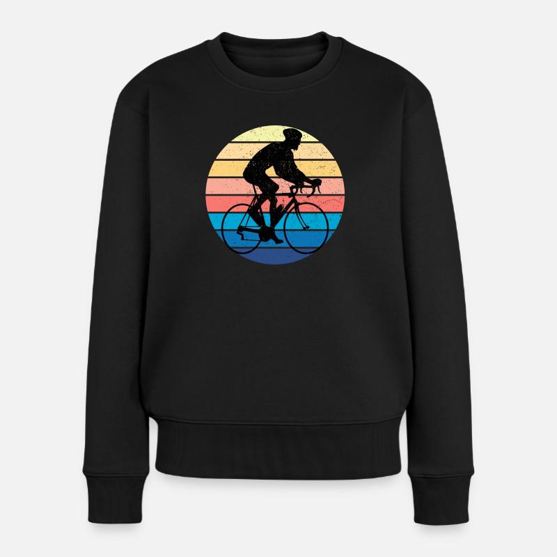 Fahrrad - Frauen Premium Bio Pullover - Schwarz