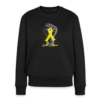 Endo Fighter Endometriose Statement - Frauen Premium Bio Pullover - Schwarz - Vorne - Julia (174cm)