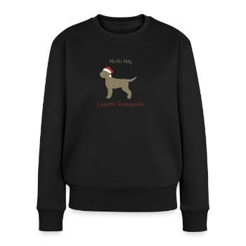 Lagotto - Frauen Premium Bio Pullover - Schwarz - Vorne - Julia (174cm)