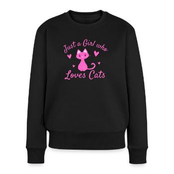 Lustiges Katzen-T-Shirt für Oma - Frauen Premium Bio Pullover - Schwarz - Vorne - Julia (174cm)