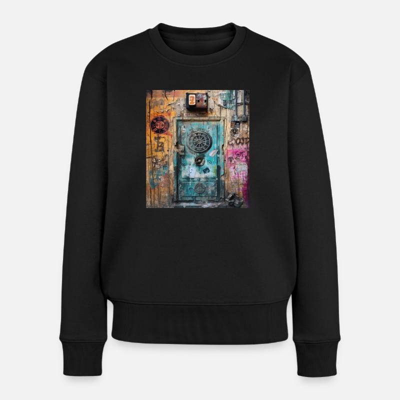 DER GEIST DER WALL STREET ART - Frauen Premium Bio Pullover - Schwarz