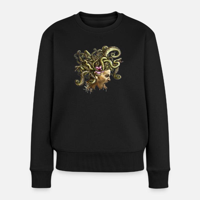 Medusa 2 - Frauen Premium Bio Pullover - Schwarz