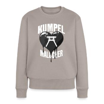 RUHRPOTT KUMPEL UND MALOCHER RUHRGEBIET - Frauen Premium Bio Pullover - Taupe - Vorne - Julia (174cm)