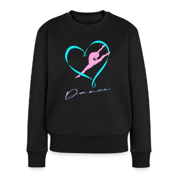 Dance - Frauen Premium Bio Pullover - Schwarz - Vorne - Julia (174cm)