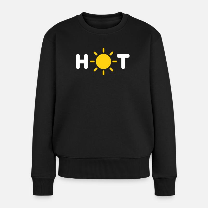 Hot - Frauen Premium Bio Pullover - Schwarz