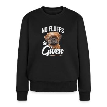 Brussels Griffon No Fluff Given - Women's Premium Organic Jumper - black - Front - Julia (174cm)