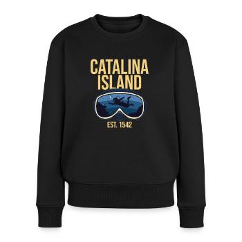 Catalina Island Birthday Crew - Frauen Premium Bio Pullover - Schwarz - Vorne - Julia (174cm)
