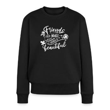 Amitié entre amis - Pull Premium bio Femme - noir - Devant - Julia (174cm)