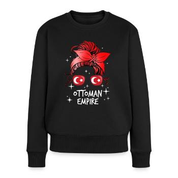 Osmanisches Reich - Frauen Premium Bio Pullover - Schwarz - Vorne - Julia (174cm)