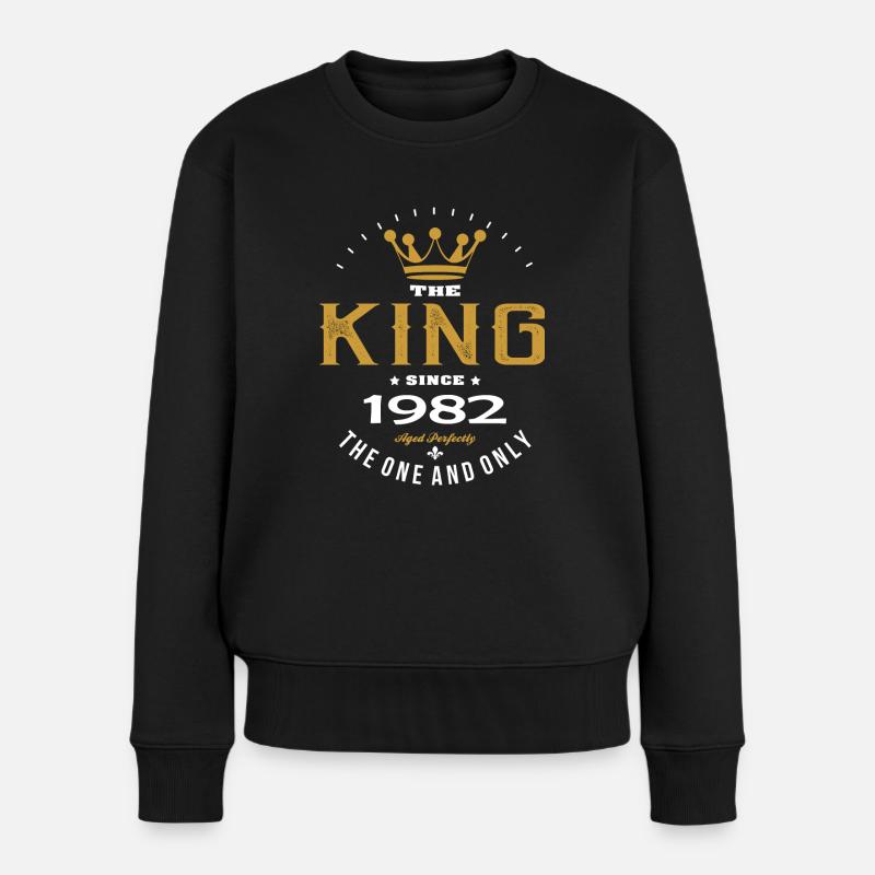Geburtstag 1982 - Frauen Premium Bio Pullover - Schwarz