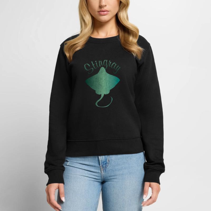 Rochen Stechrochen Stachelrochen Geschenk Frauen Premium Bio Pullover