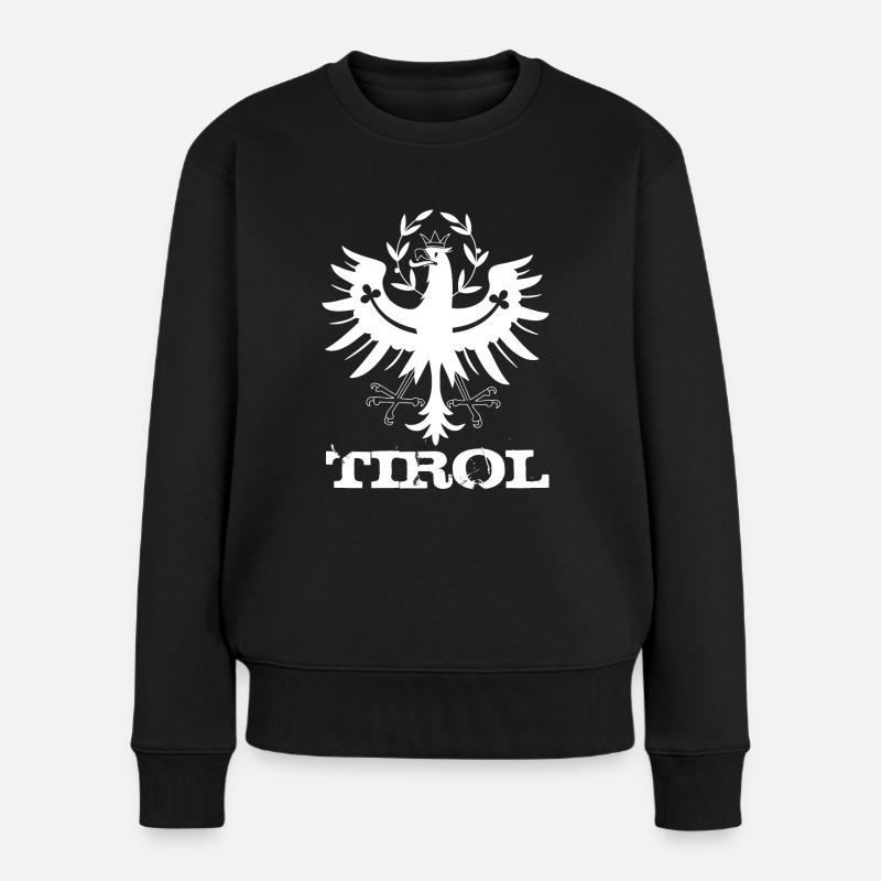 Tirol - Frauen Premium Bio Pullover - Schwarz