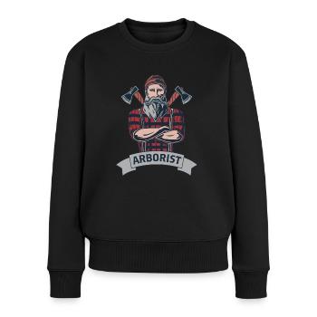 Arboriculteur Arboriste Arboriculture - Pull Premium bio Femme - noir - Devant - Julia (174cm)