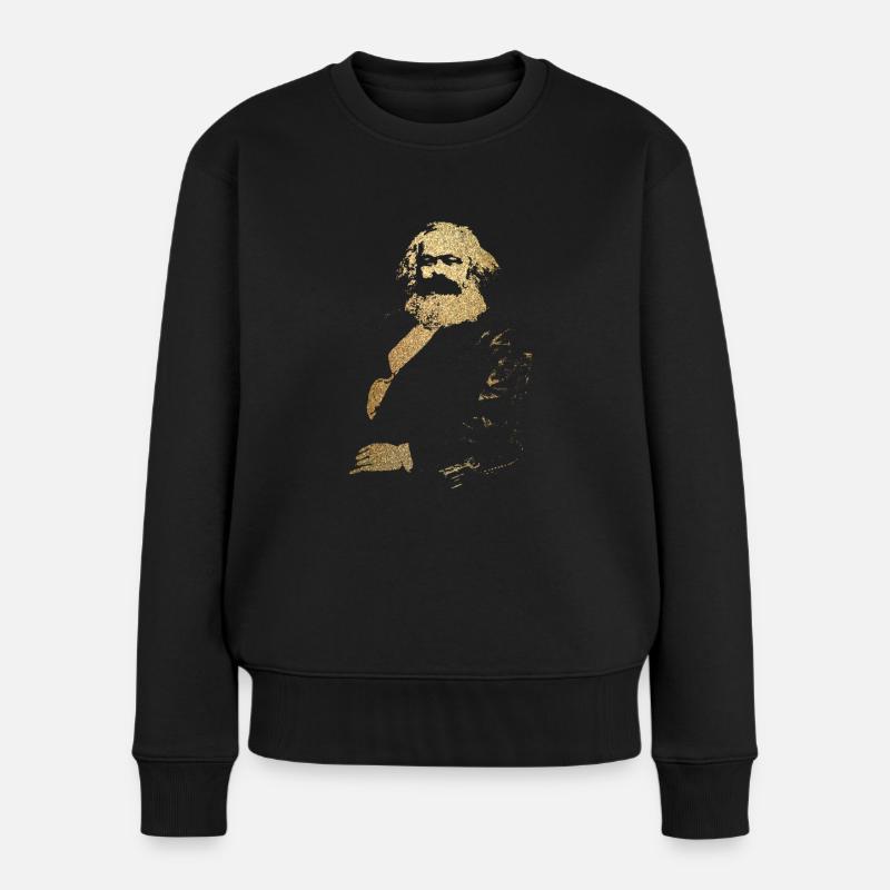 Karl Marx - Frauen Premium Bio Pullover - Schwarz