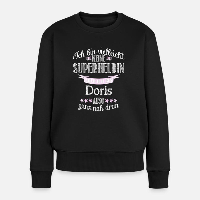 doris - Frauen Premium Bio Pullover - Schwarz