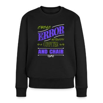 geek funny hacker equestrian computer science - Frauen Premium Bio Pullover - Schwarz - Vorne - Julia (174cm)